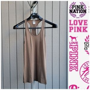 PINK VS | NWOT Halter Tank Top XS Coffee Tan